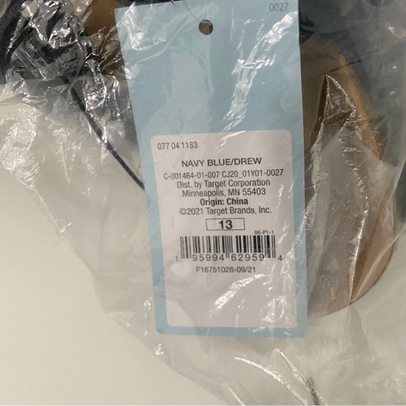 Kids' Drew Slip-On Footbed Sandals - Cat & Jack™m Navy Size 13 - Picture 8 of 9